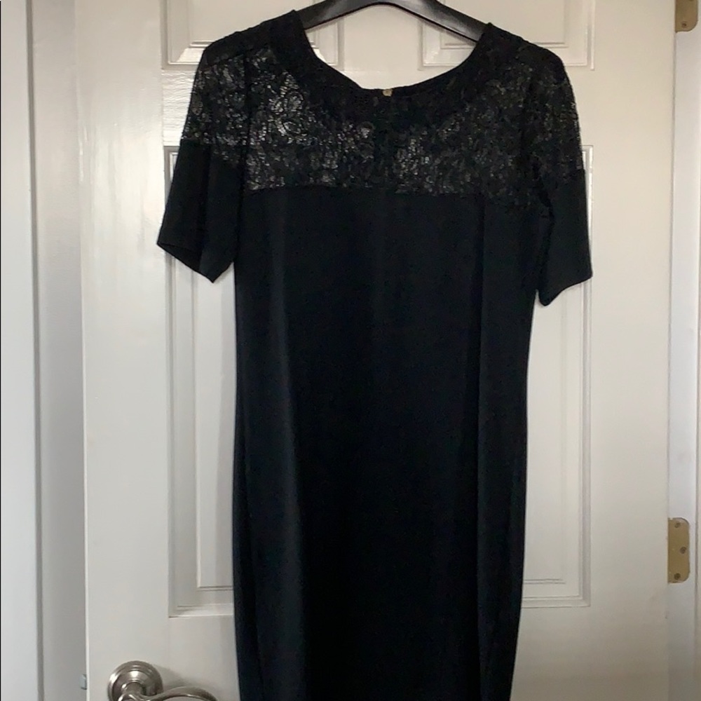 BCBG MaxAzaria black dress with lace top